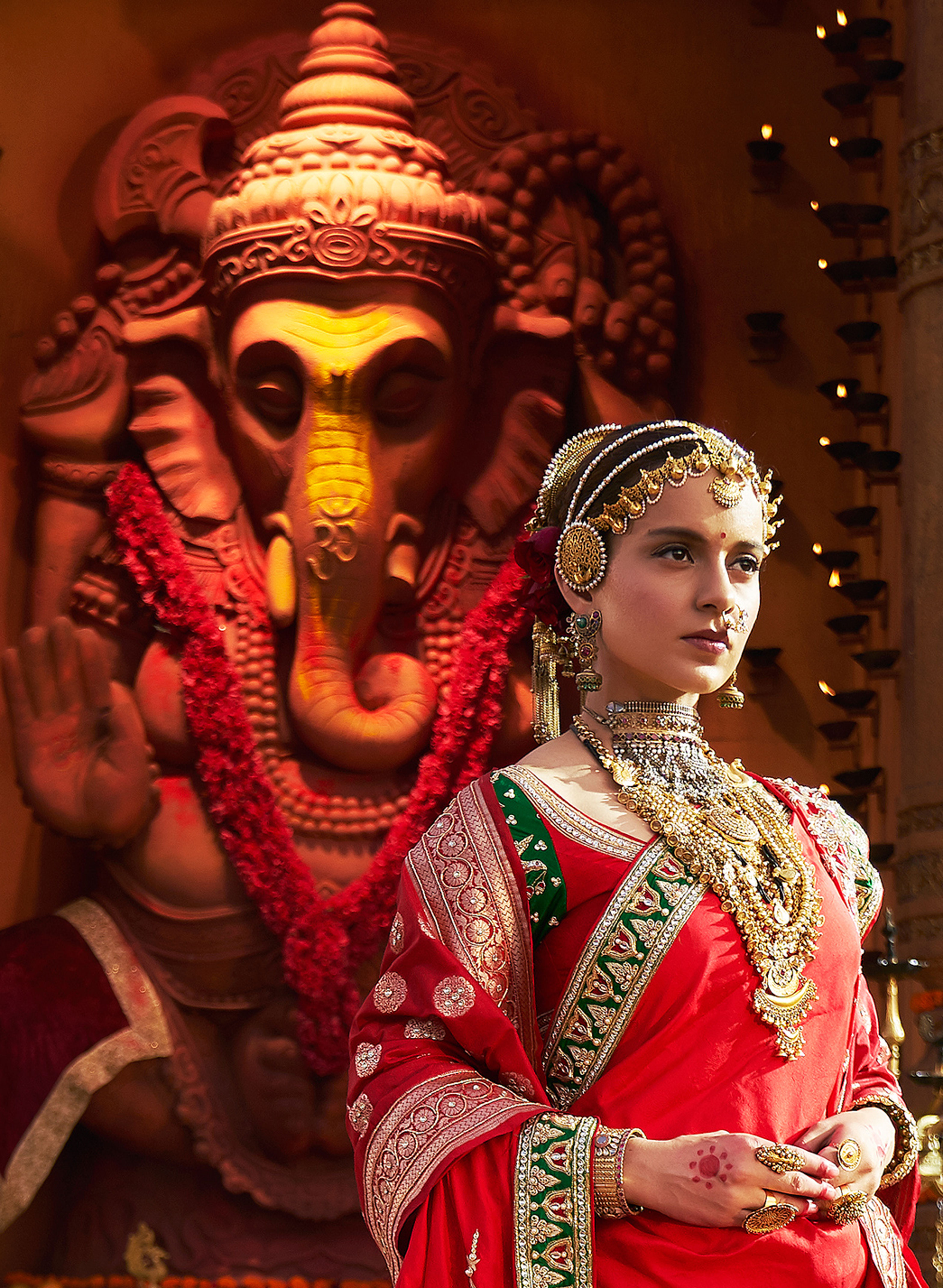 Celebrity Kangana Ranaut in Amrapali Jewellery for the movie - Manikarnika.
